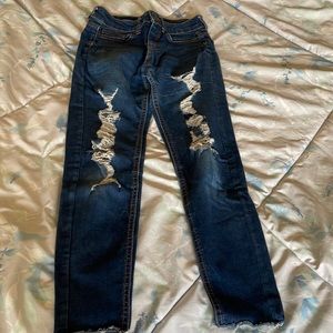 Blue high rise skinny jean size 00